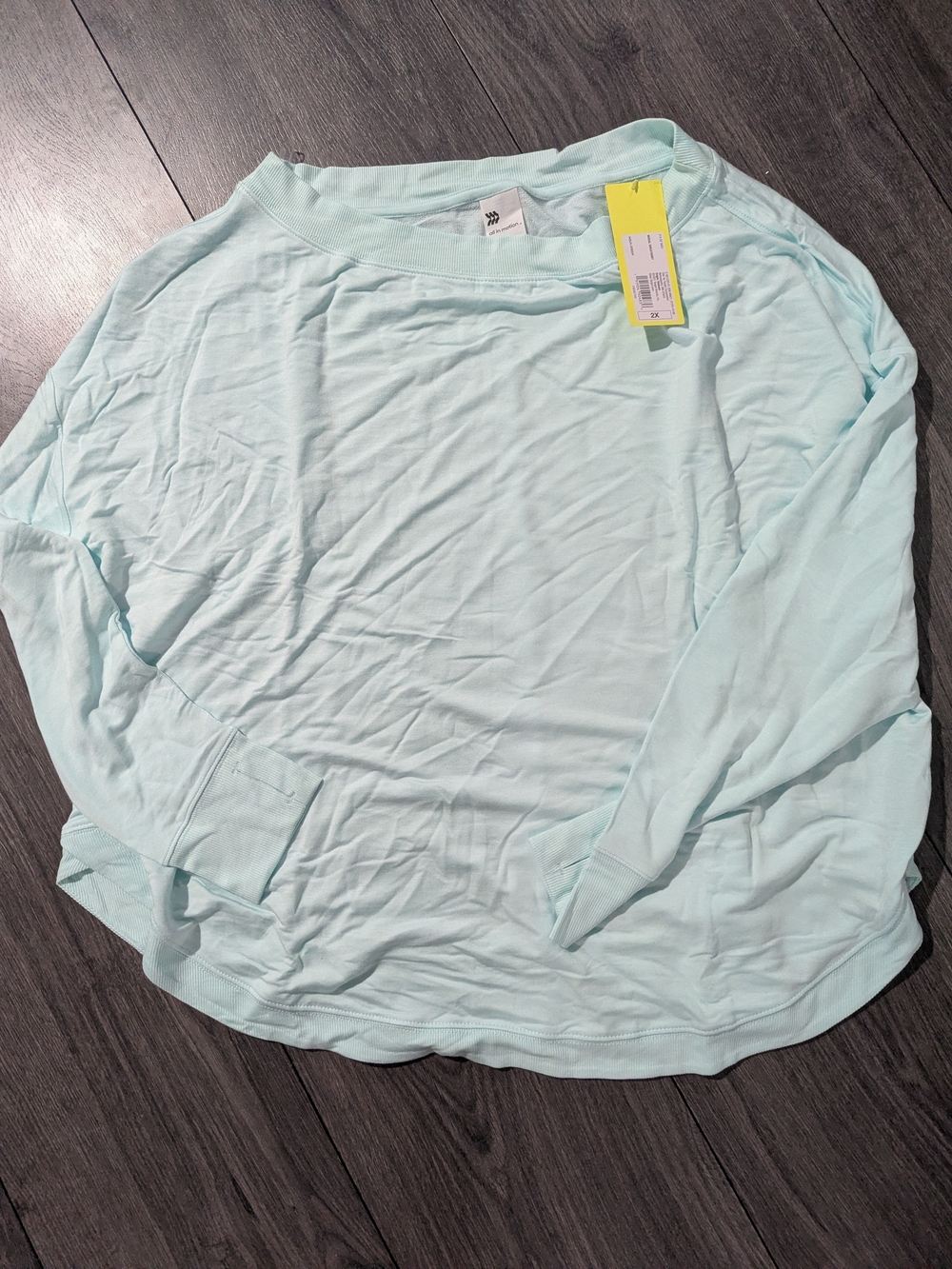 all in motion Mint Aqua Long Sleeve Women's Top Super Soft